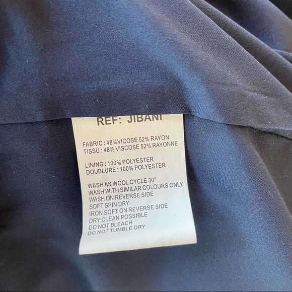 LAST CHANCE! NWT Deux Two Paris Drape Neck and Low Back Shift Dress in Navy 8 - Picture 8 of 12